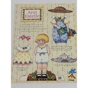 Vintage Mary Engelbreit Ann Estelle Paper Doll Gardening 8x11" ~ 260401-WH 1059